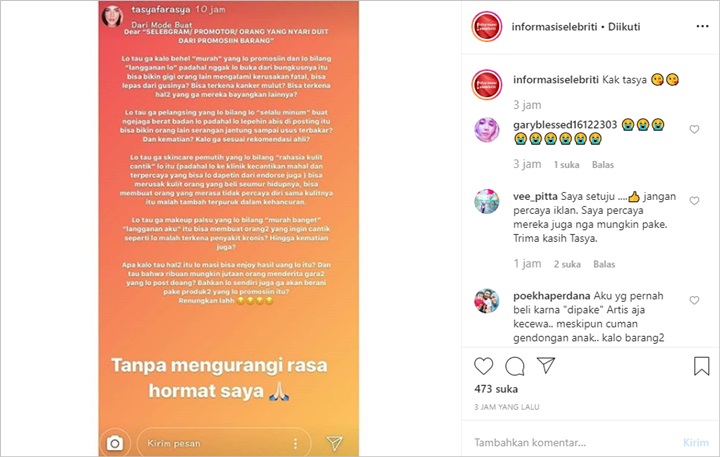 Tasya Farasya Akun Gosip