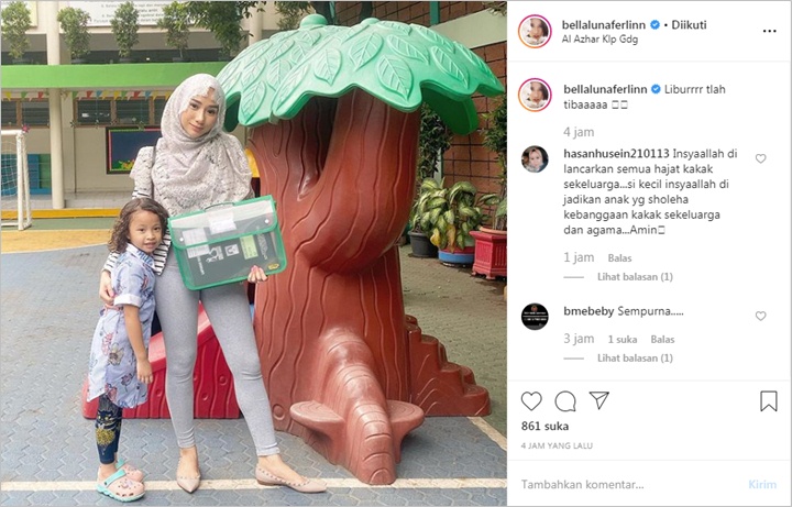 Bella Luna Kena Tegur Netter Gara-Gara Pakai Baju Begini Saat Ambil Rapor Anak di Sekolah