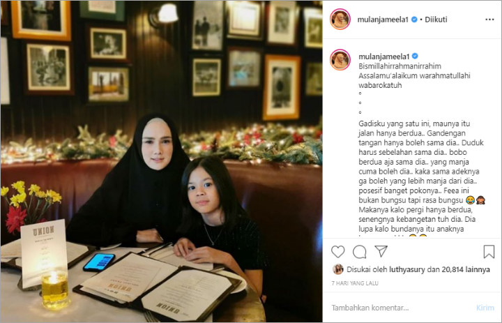Mulan Jameela Blak-Blakan Bongkar Sifat Asli Sang Putri