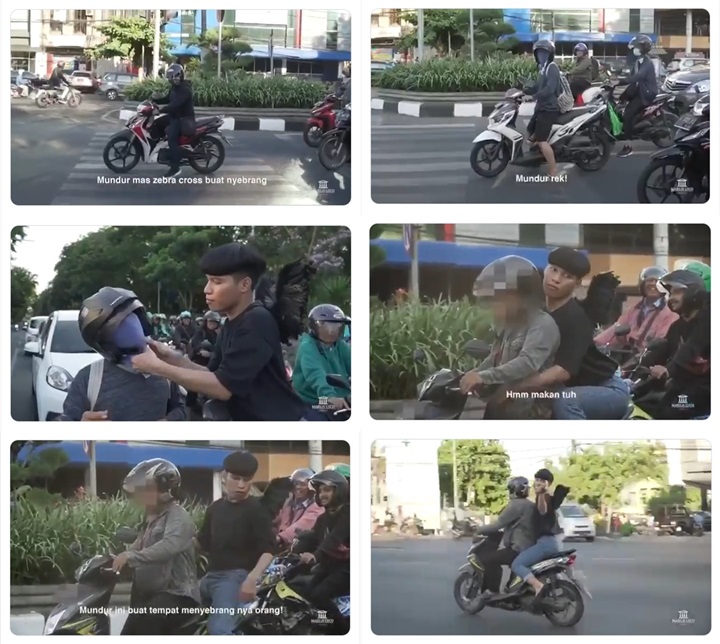 Ajari Pemotor Taat Lalu Lintas, Cara Influencer Ini Sukses Bikin Ngakak