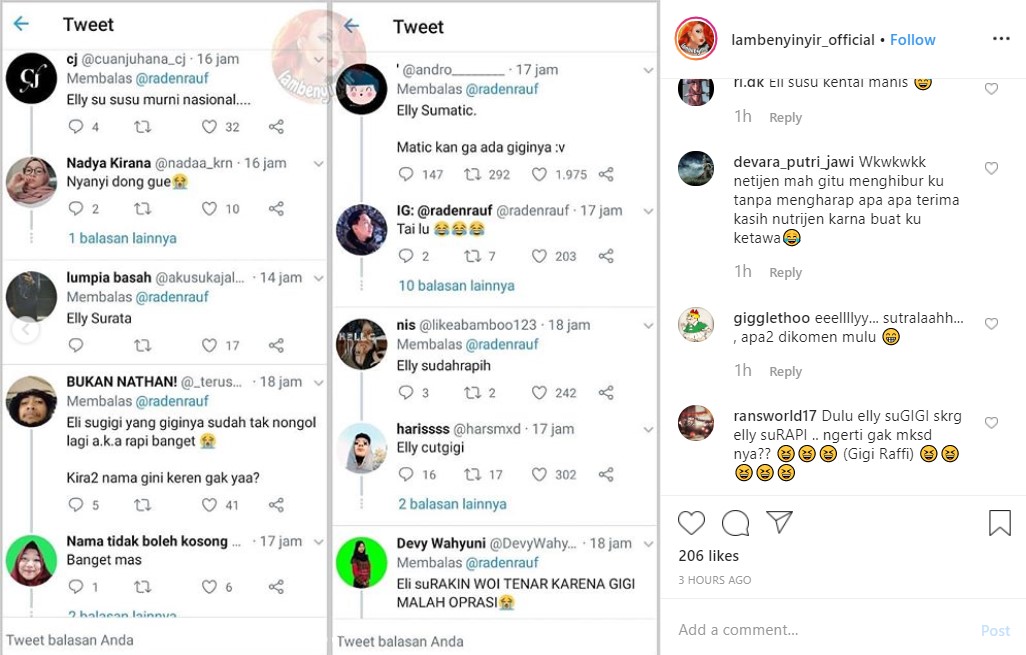 Ely Sugigi Operasi Gigi, Tanggapan Raden Rauf Ini Picu Komentar Kocak