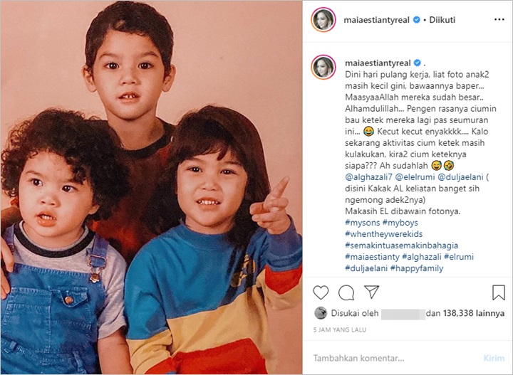 Maia Estianty Pamer Foto Jadul Al Ghazali El rumi dan Dul Jaelani