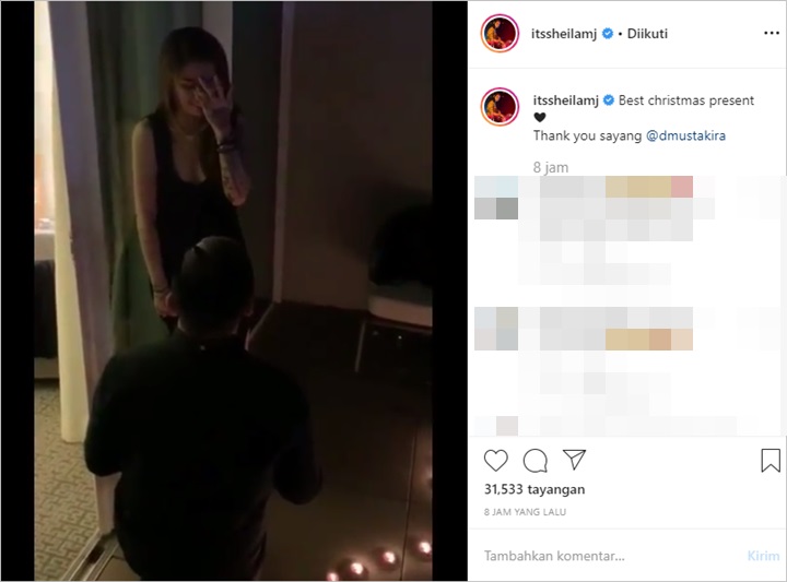 Sheila Marcia Dilamar oleh Sang kekasih di Malam Natal