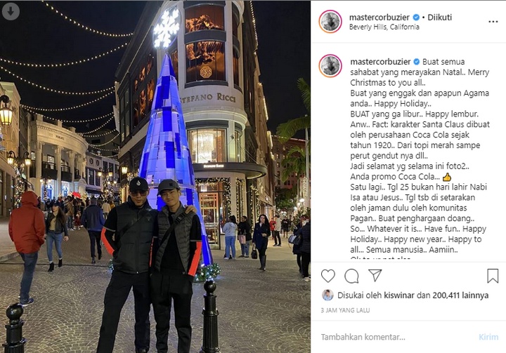 Deddy Corbuzier Bahas Sinterklas dan 25 Desember