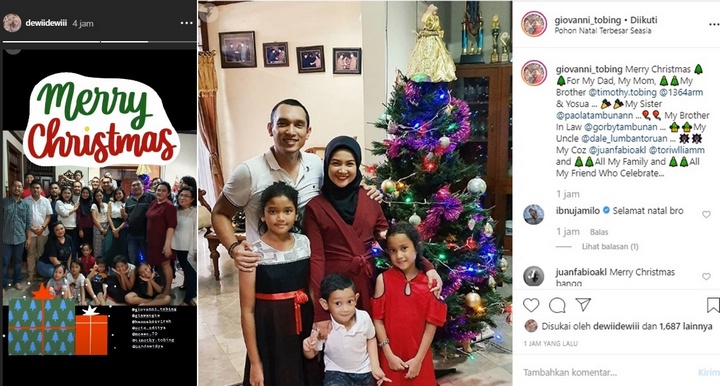 Giovanni Tobing Ikut Rayakan Natal Keluarga