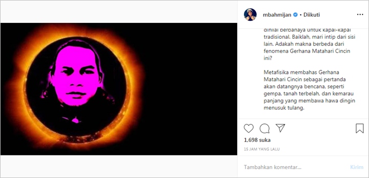 Mbah Mijan Terawang Makna Gerhana Matahari Cincin yang Terjadi Hari Ini, Pertanda Bahaya?