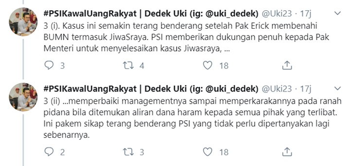 Dituding Sengaja Bungkam Soal Jiwasraya, PSI Beri Balasan Menohok