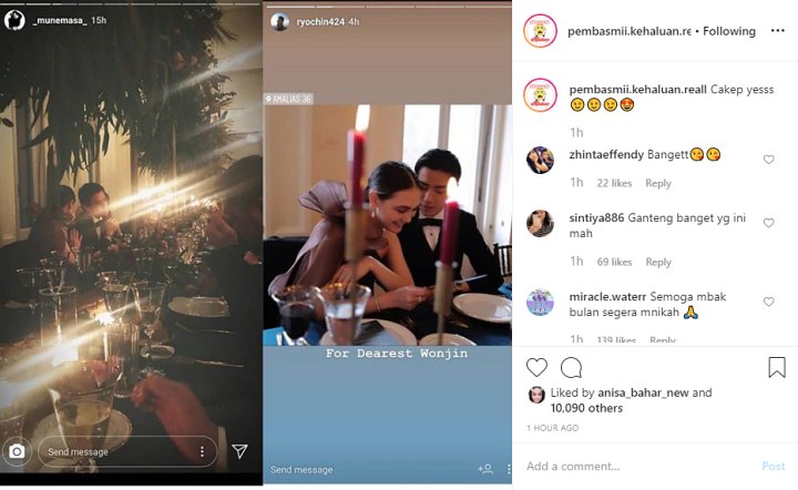 Kemesraan Luna Maya dan Ryochin