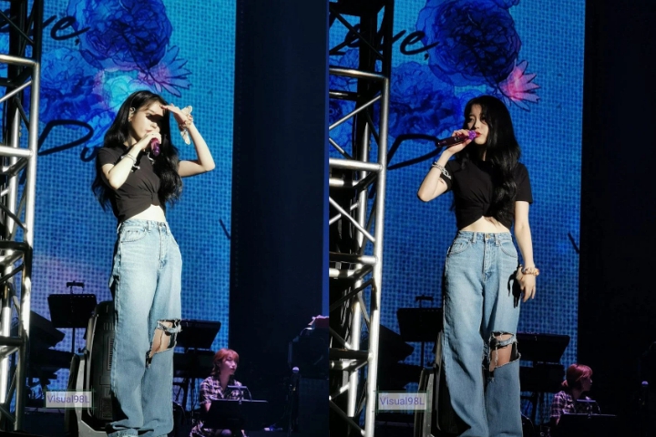 Gaya Umbar Pinggang IU di Konser Jakarta Dipuji Habis-Habisan