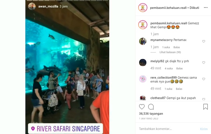InstaStory Gisel dan Wijin Pacaran Saat Liburan