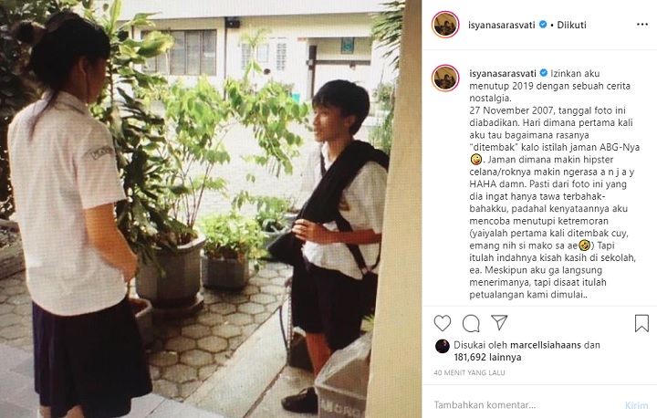 Postingan Isyana Sarasvati