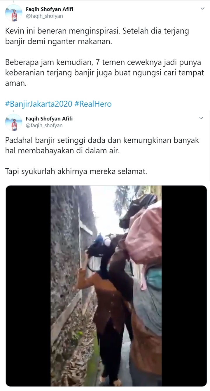 Nekat Terjang Banjir Sedada Demi Teman, Mahasiswa Ini Langsung Dicap Pahlawan