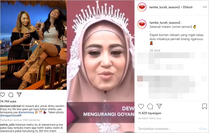 Dewi Persik Busana Terbuka