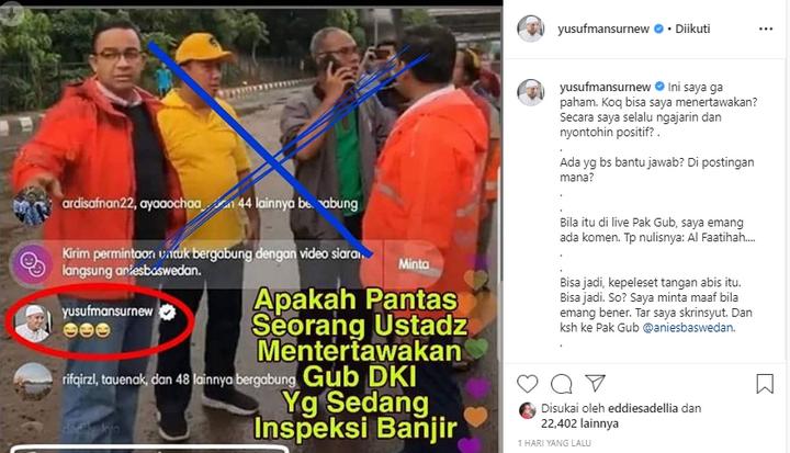 Klarifikasi Yusuf Mansur Soal Anies Baswedan