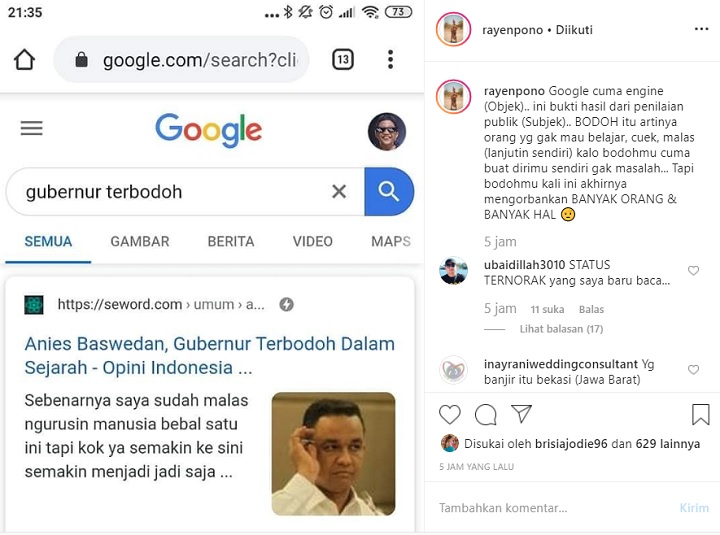 Postingan Rayen Pono