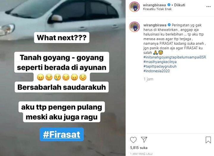 Postingan Wirang Soal Tanah Goyang