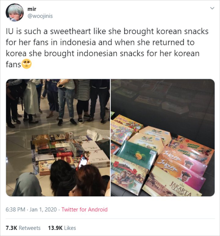 Perhatian Banget IU Bawa Oleh-Oleh Dari Indonesia Untuk Di Bagikan Kepada Fans Korea