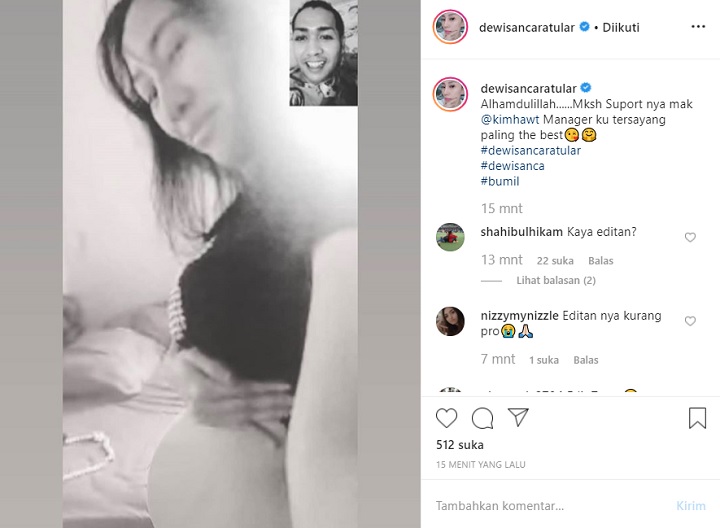Dewi Sanca Posting Foto Perut Hamil