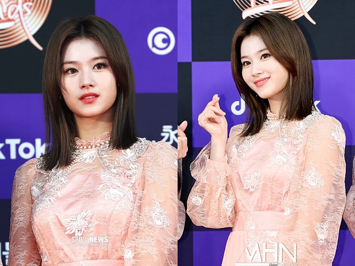 GDA 2020: Kecantikan Sana Twice Bergaya Rambut Pendek Tuai Pujian Selangit