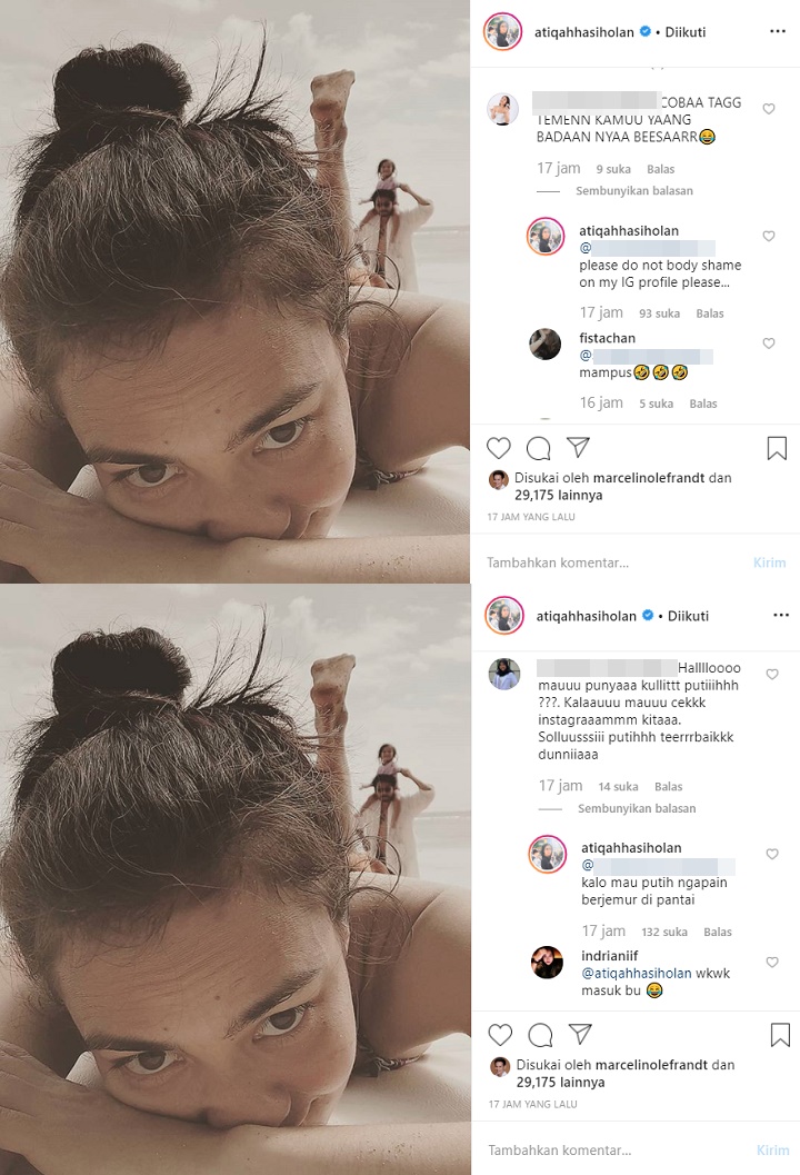 Balasan Atiqah Hasiholan Saat Dikomentari Iklan Spam di Instagram
