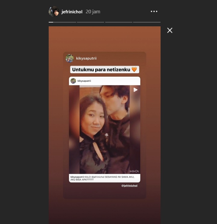 InstaStory Jefri Nichol
