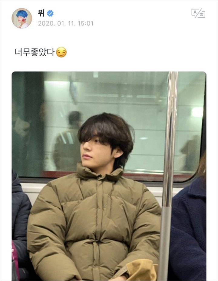 V BTS Santai Naik Subway, Langsung Trending di Medsos
