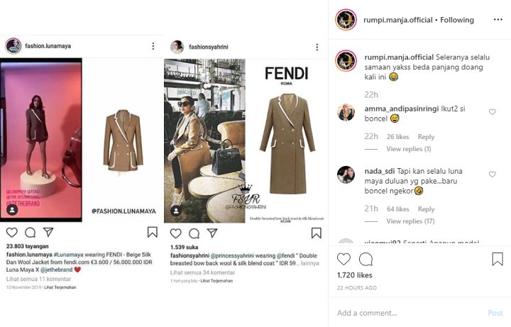 Syahrini dan Luna Maya Bajunya Samaan Selera Cowok Juga Sama