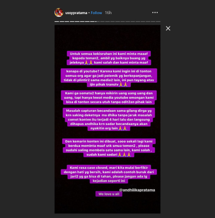 Minta Maaf Di YouTube Dicibir Nikita Mirzani Aji Mumpung, Ussy Sulistiawaty Beri Jawaban Ini