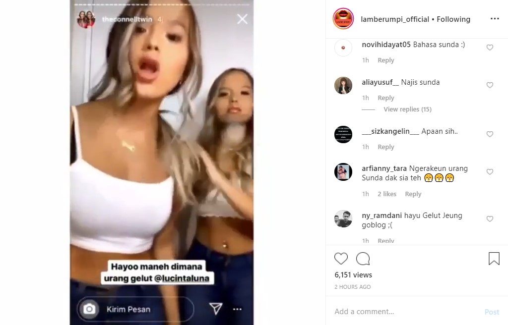 Usai Dicibir Jenong, Lucinta Luna Ditantang Selebgram The Connell Twin Untuk Bertemu Langsung