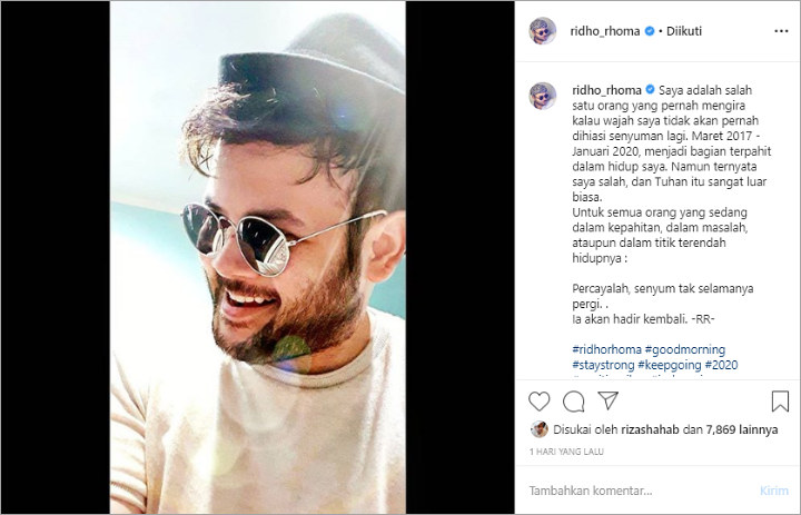 Ridho Rhoma Ungkap Perasaannya