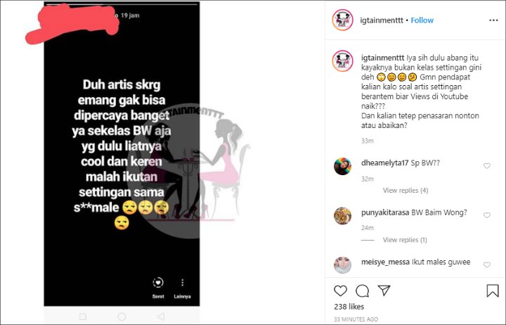Boy William Jadi Bahan Perbincangan di Akun Gosip