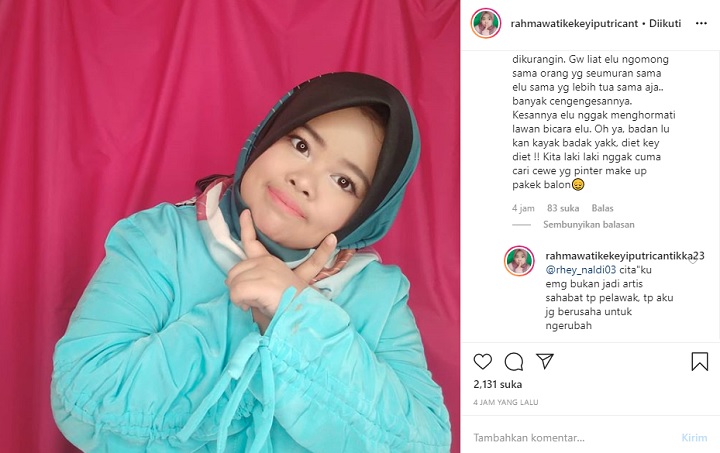 Jawaban Rahmwati Kekeyi Saat Diminta Diet