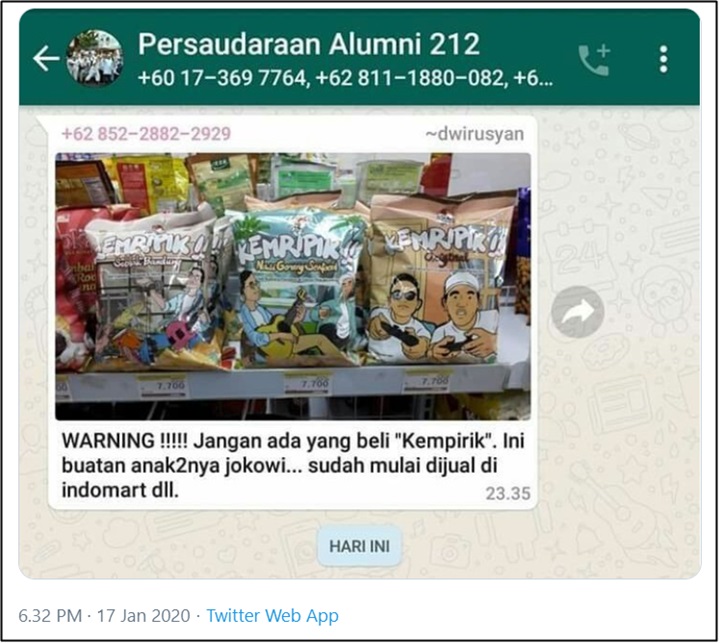 Viral PA 212 Boikot Produk Kaesang Gegara Status Putra Jokowi, Reaksinya Tuai Pujian-1
