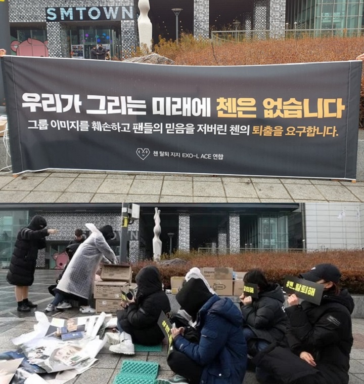 Buntut Kabar Pernikahan Chen, EXO L Korea Demo SM