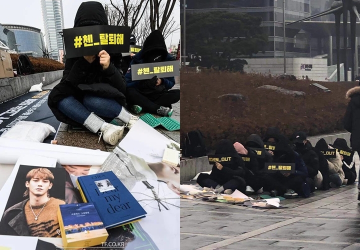 Buntut Kabar Pernikahan Chen, EXO L Korea Demo SM
