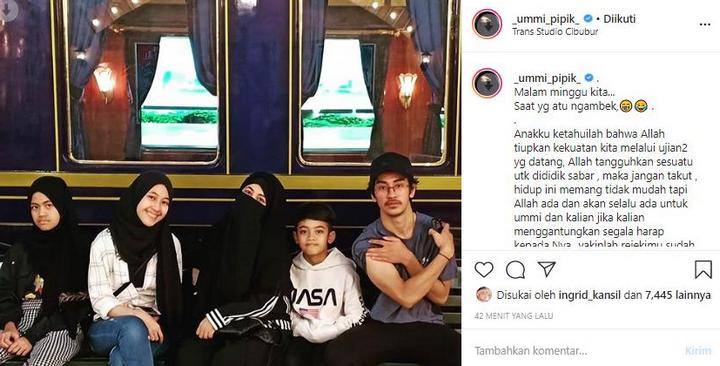 Pesan Menyentuh Umi Pipikke Empat Anak Uje