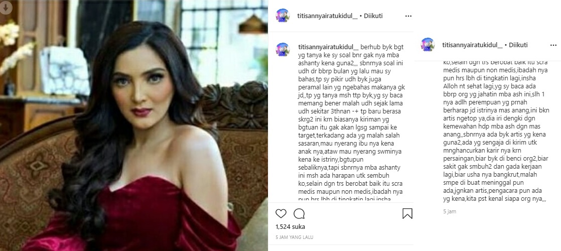 Ramalan Nyai Kidul Soal Santet Ashanty