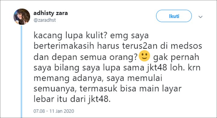 Zara JKT48 Emosi