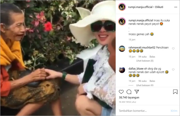 Syahrini Ketemu Nenek Tua