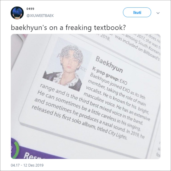 Baekhyun Masuk Buku Pelajaran, EXO-L Tak Terima Gara-Gara Ini
