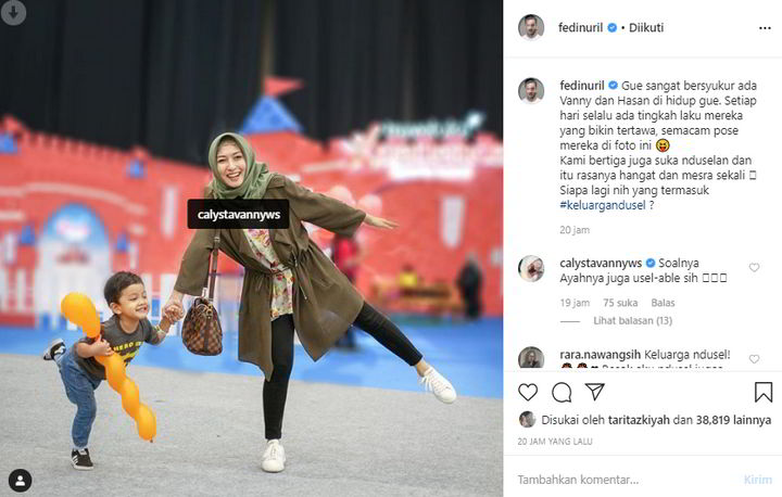 Hobi Unik Keluarga Fedi Nuril