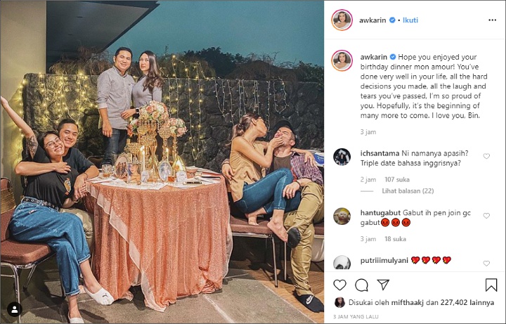 Postingan Awkarin Bareng Pacar Triple Date