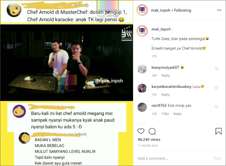 Joget Chef Arnold-Boy William