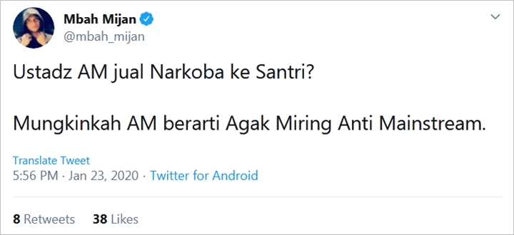 Komentar Kocak Mbah Mijan Soal Heboh Ustaz Halalkan Sabu Karena Bisa Bikin Semangat Ngaji
