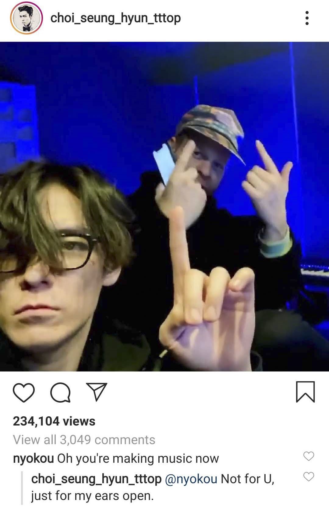 T.O.P Ditanya Soal Rilis Lagu Solo Usai Unggah Video Bareng Produser, Jawabannya Tak Terduga