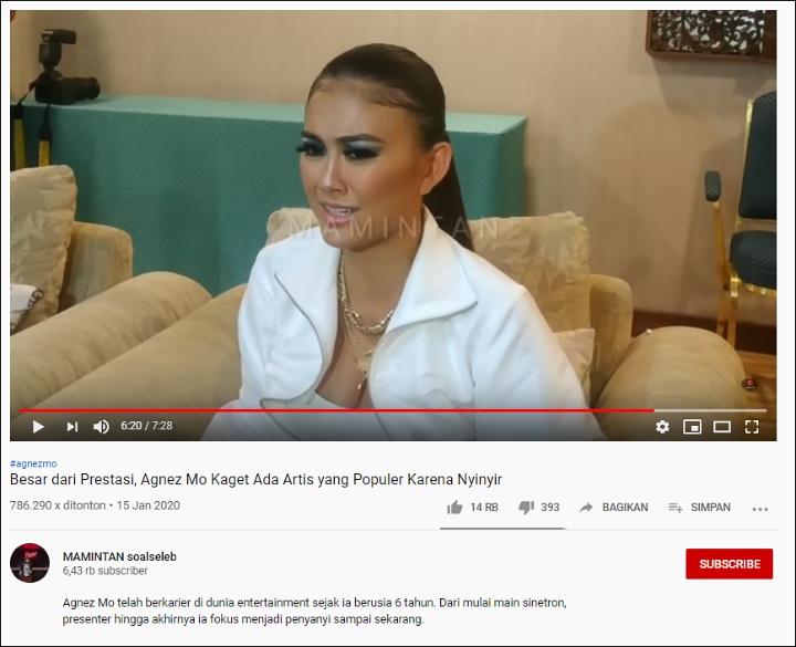Ekspresi Agnes Monica