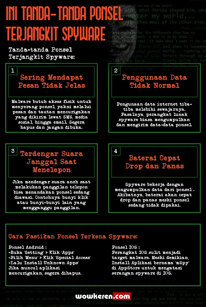 INFOGRAFIS: Cara Mudah Mengenali Ponsel yang Terkena Spyware