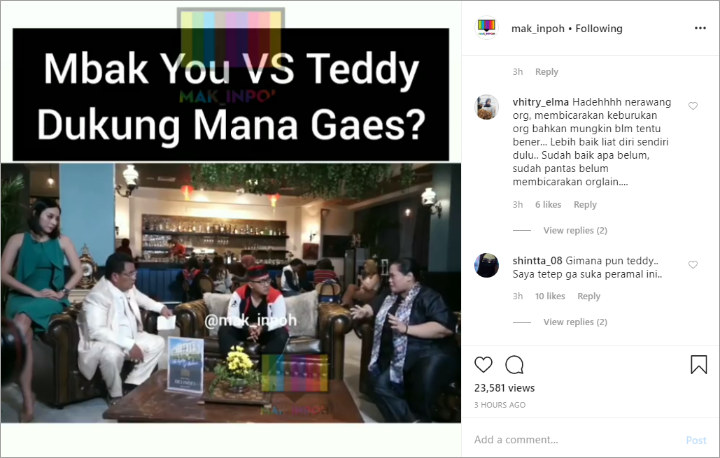 Mbak You vs Teddy