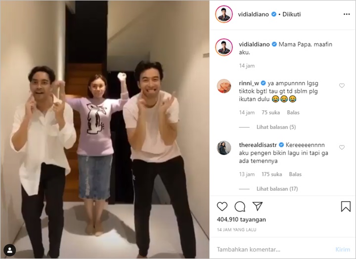 Vidi Aldiano Main TikTok Bareng Rossa dan Gamaliel