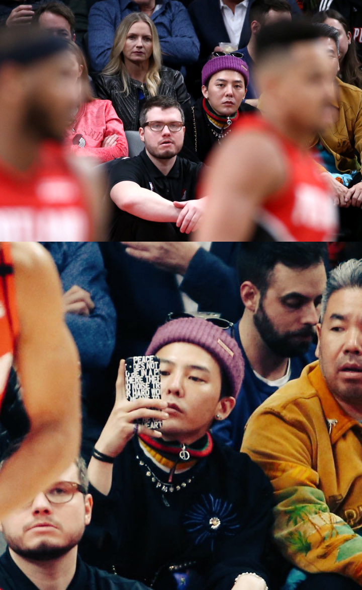 G-Dragon Nonton NBA, Wajah Tanpa Make Up Jadi Bahan Gosip